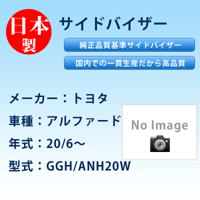 サイドバイザー　トヨタ／アルファード／20/6〜／GGH/ANH20W