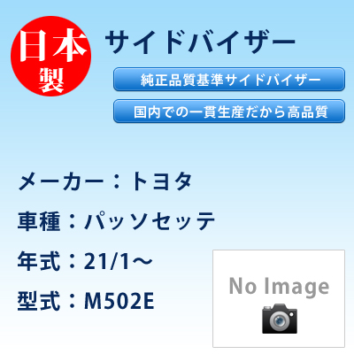 サイドバイザー　トヨタ／パッソセッテ／21/1〜／M502E